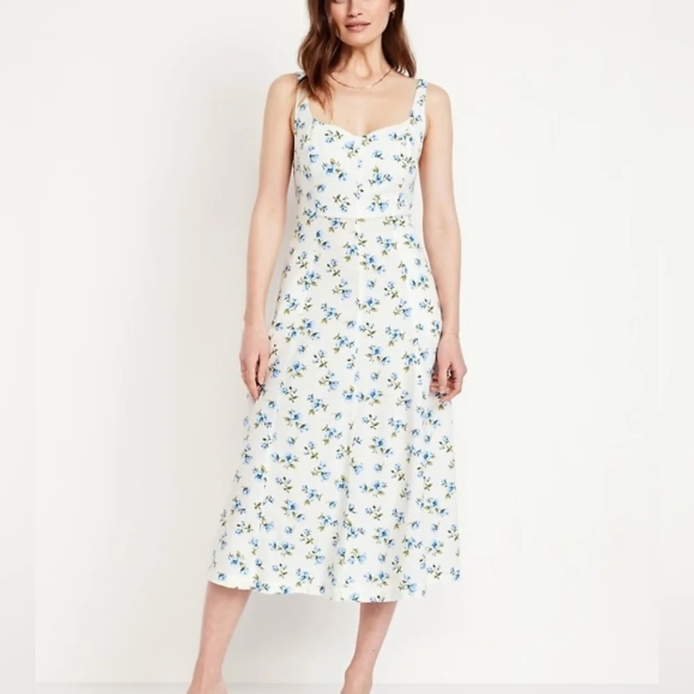 Old Navy Blue Floral Midi Dress - Picture 1 of 6